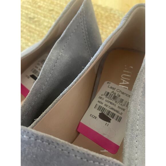 Stuart Weitzman Gray Suede Loafers, S88 - Picture 7 of 7